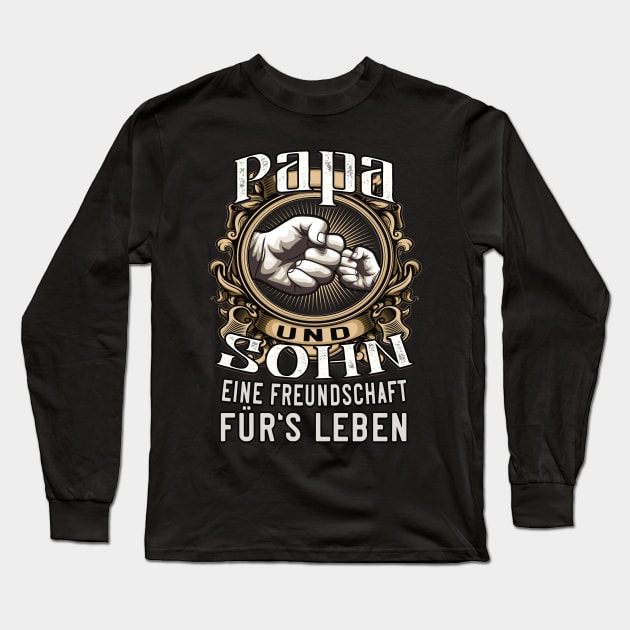 Papa und Sohn Freundschaft fürs Leben Long Sleeve T-Shirt by Foxxy Merch